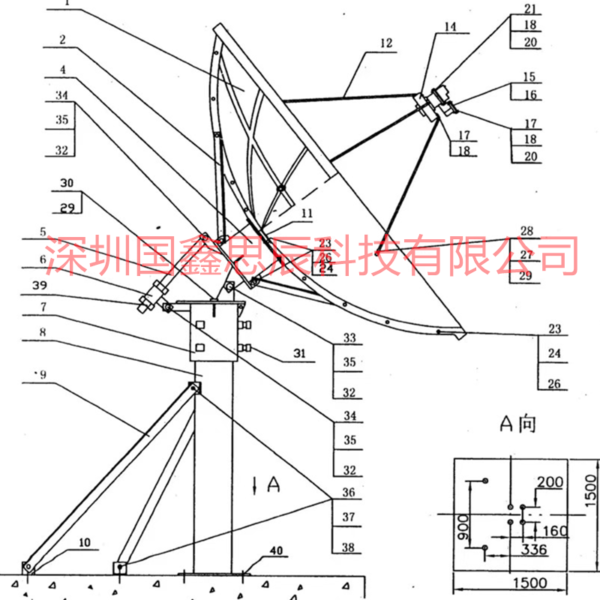 2.4M Ku FREQUENCY RECEIVING ANTENNA