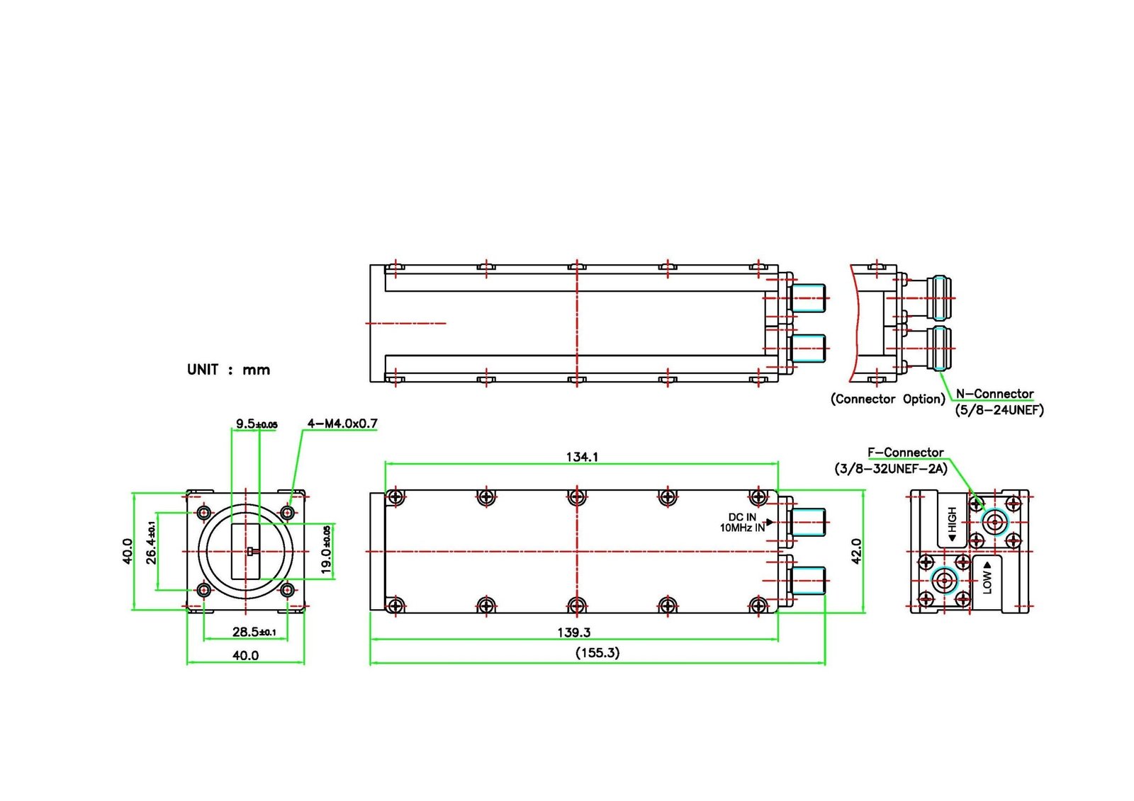 Norsat 1008DXF-2A 1000 Ku-Band Simultaneous Band EXT REF LNB (Low-Band Connector) - Image 3