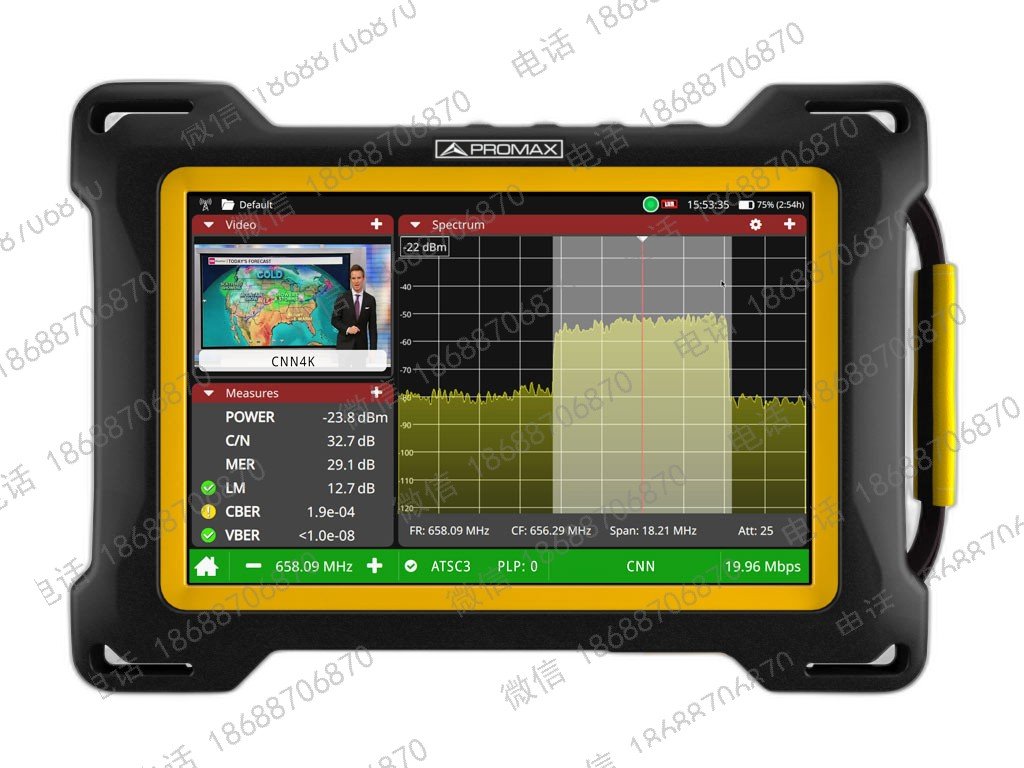 PROMAX ATLAS IP Portable Broadcast analyser for Multicast/Unicast IPTV, SRT, SD/HD/3G-SDI, ASI-TS