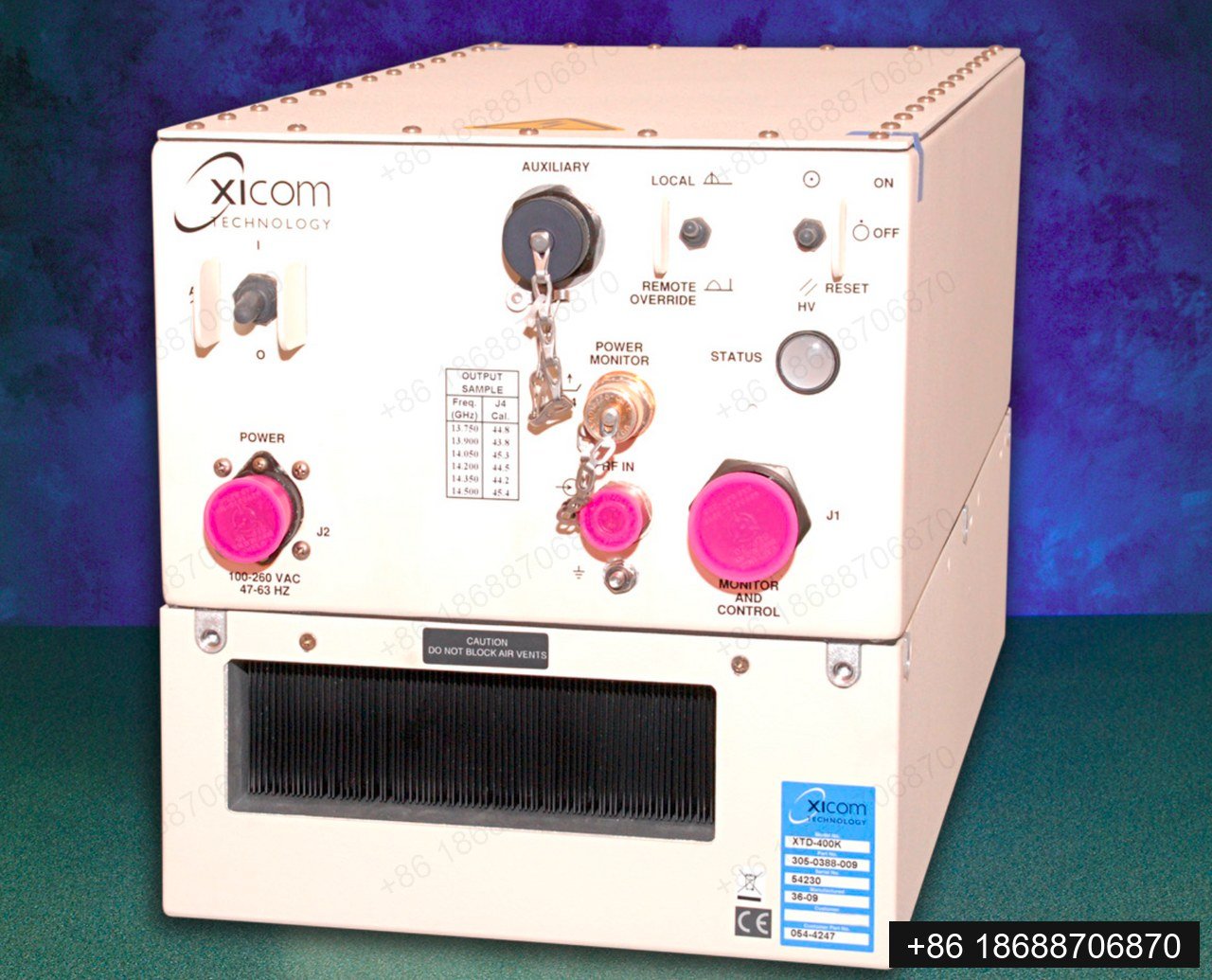 Comtech XTD-400X-B1 400 Watt X-Band Antenna Mount Amplifiers With Block Upconverter