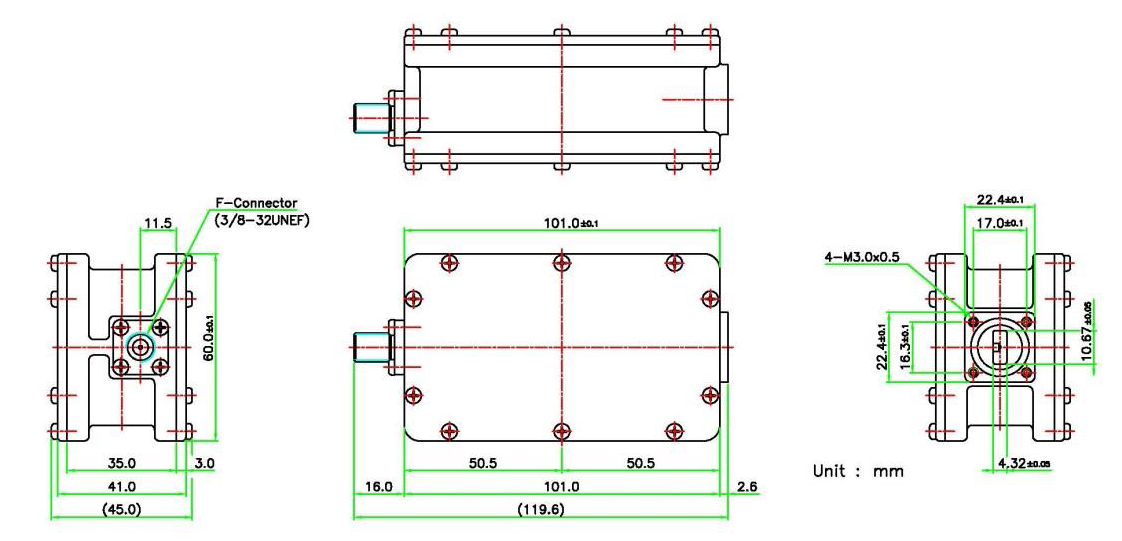 Norsat 9000XBF-4 9000X-4 Single Band Ka-Band EXT REF LNB - Image 2