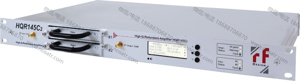 RF-Design HQR145C2 1+1 redundant L-Band / ext. L-Band Amplifier (0 to 40dB gain)