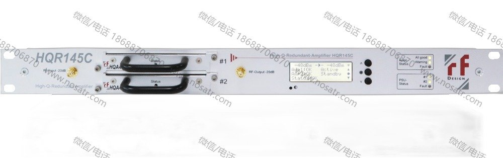 RF-Design HQR145C 1+1 redundant L-Band / ext. L-Band Amplifier (0 to 40dB gain)