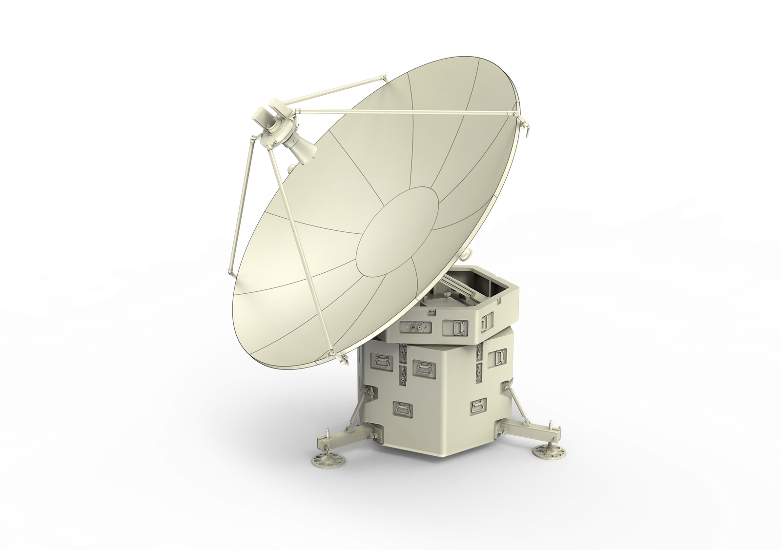 WAYFARER 2.4m Ku-Band Box Automatically Transportable Antenna - Feed Forward