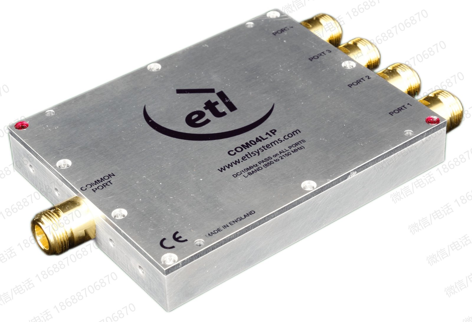 ETL Systems COM04L1P-2524 4-Way Passive L-Band Splitter/Combiner 850 - 2150 MHz