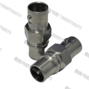PPC Belden BNCFIECM-PUSHON Brass Hardline Adapter, BNC female – IEC male Push On