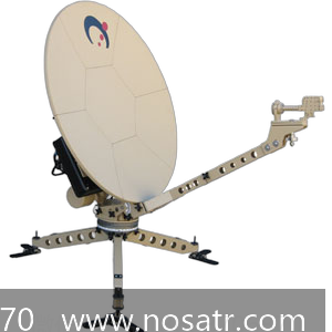 Sat-Lite 1031 Agilis Flyaway Antenna 850-0034-5 1.0 Meter Motorized Carbon Fiber Flyaway Antenna